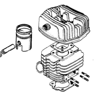 Complete N.O.S. Standard Bore Top End Kit for Model 93, 93A, and 93B Super Rat