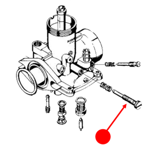 Throttle adjusting screw