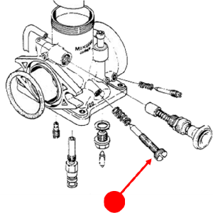 Throttle adjusting screw