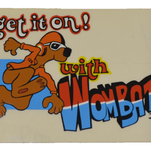Get it on! With Wombat Decal- 3"x  4 3/8"